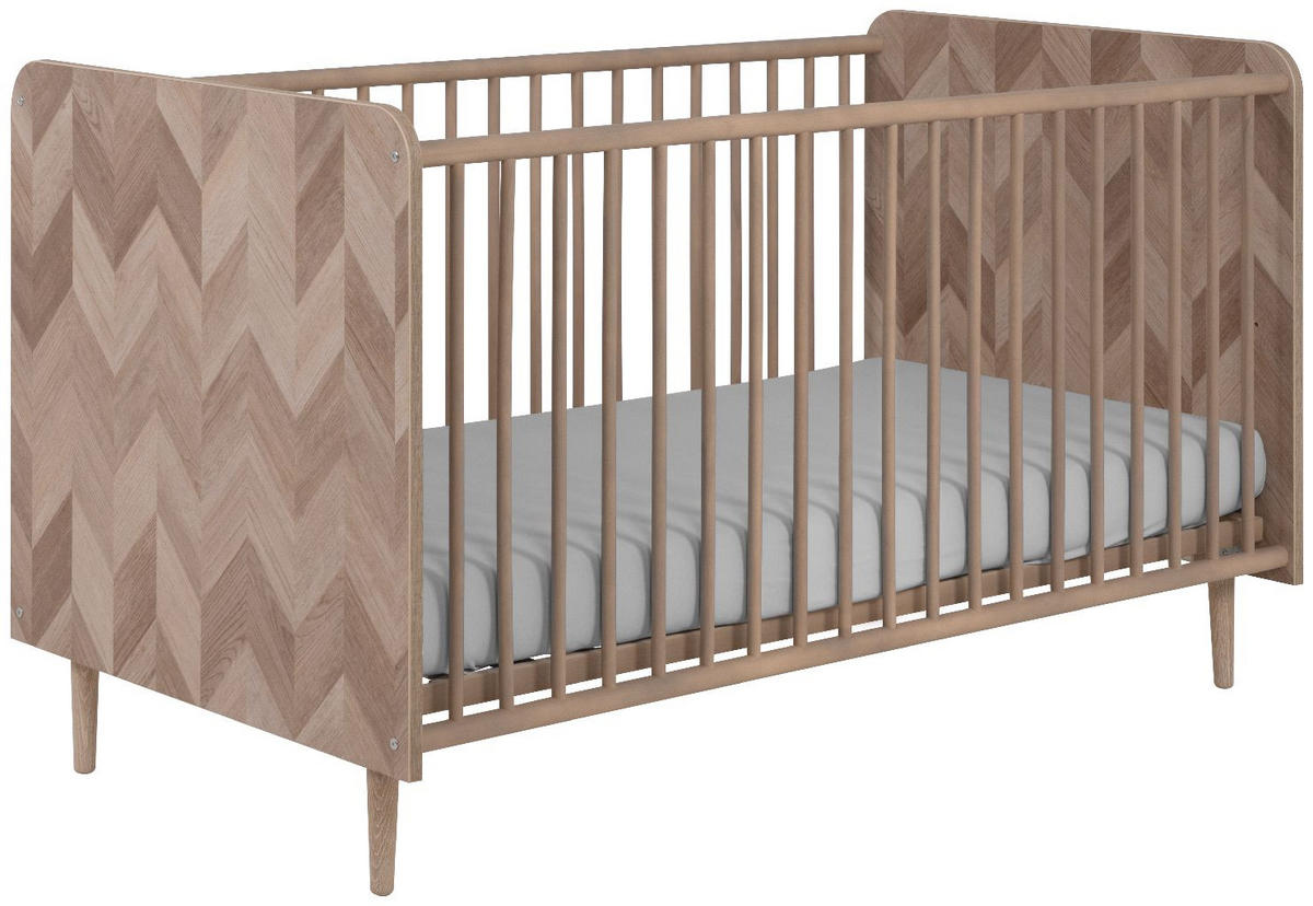 GITTERBETT Malmö 77/143/85 cm - Braun, Holzwerkstoff (143/85/77cm) - Finori GmbH