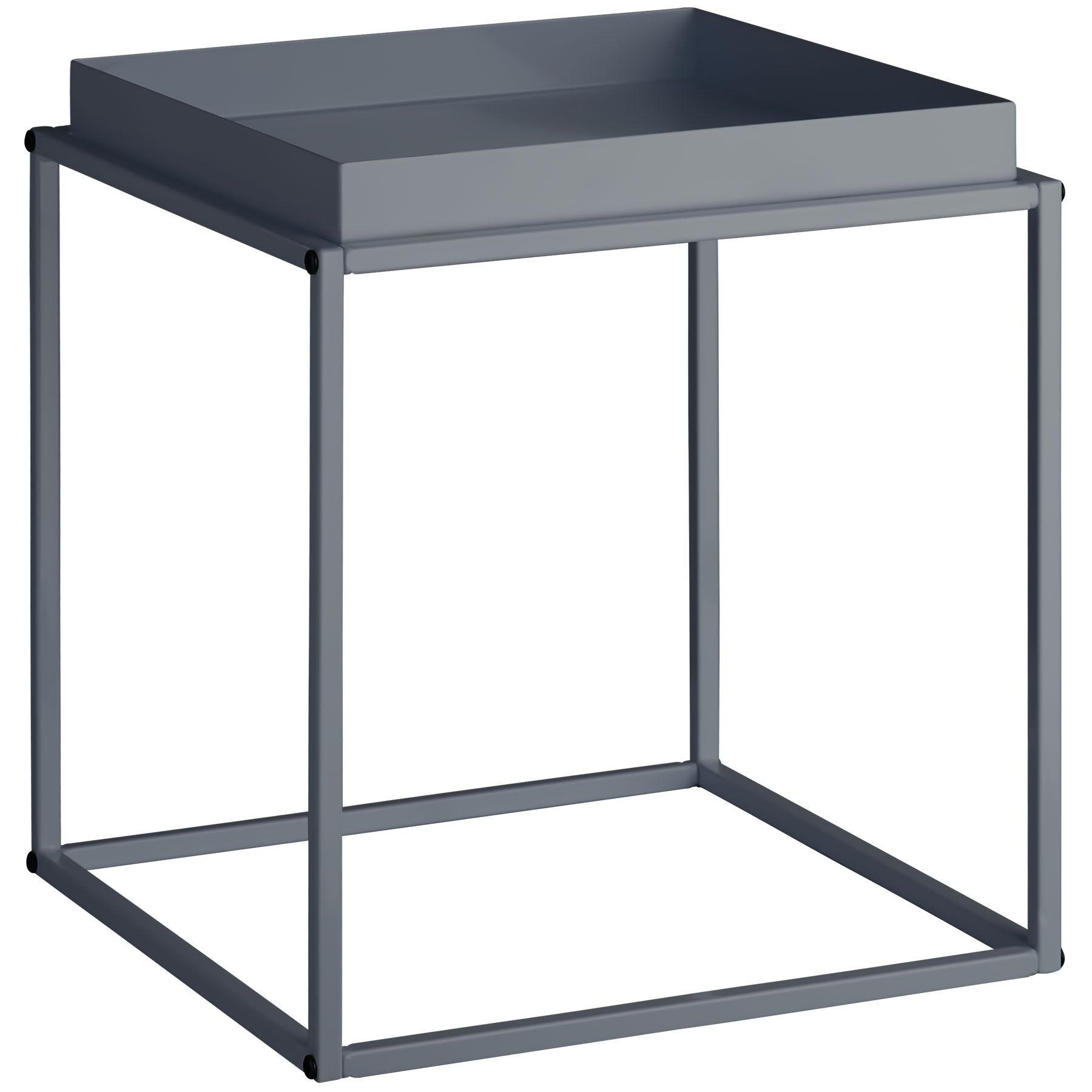 BEISTELLTISCH Cambridge,40 x 40 x 44 cm,dunkelgrau - Dunkelgrau, Metall (40/40/44cm) - tectake