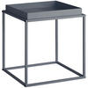BEISTELLTISCH Cambridge,40 x 40 x 44 cm,dunkelgrau - Dunkelgrau, Metall (40/40/44cm) - tectake