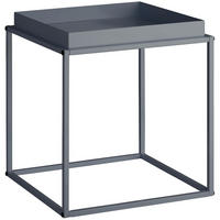 BEISTELLTISCH Cambridge,40 x 40 x 44 cm,dunkelgrau - Dunkelgrau, Metall (40/40/44cm) - tectake