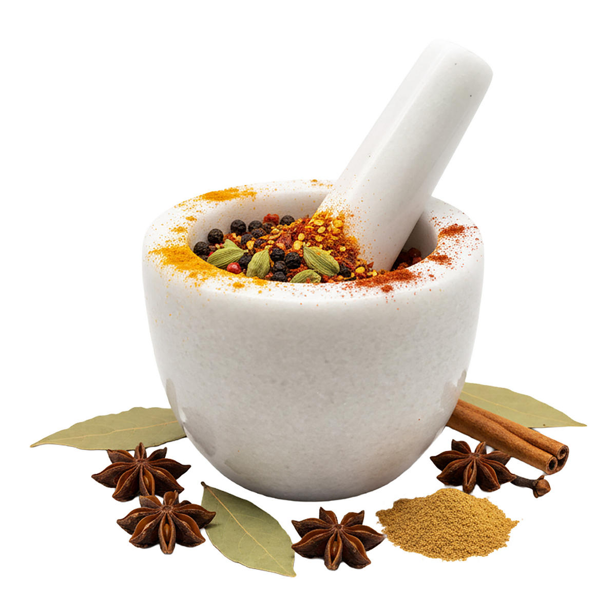 MÖRSER - Multicolor, Stein (10/8/10cm) - Relaxdays