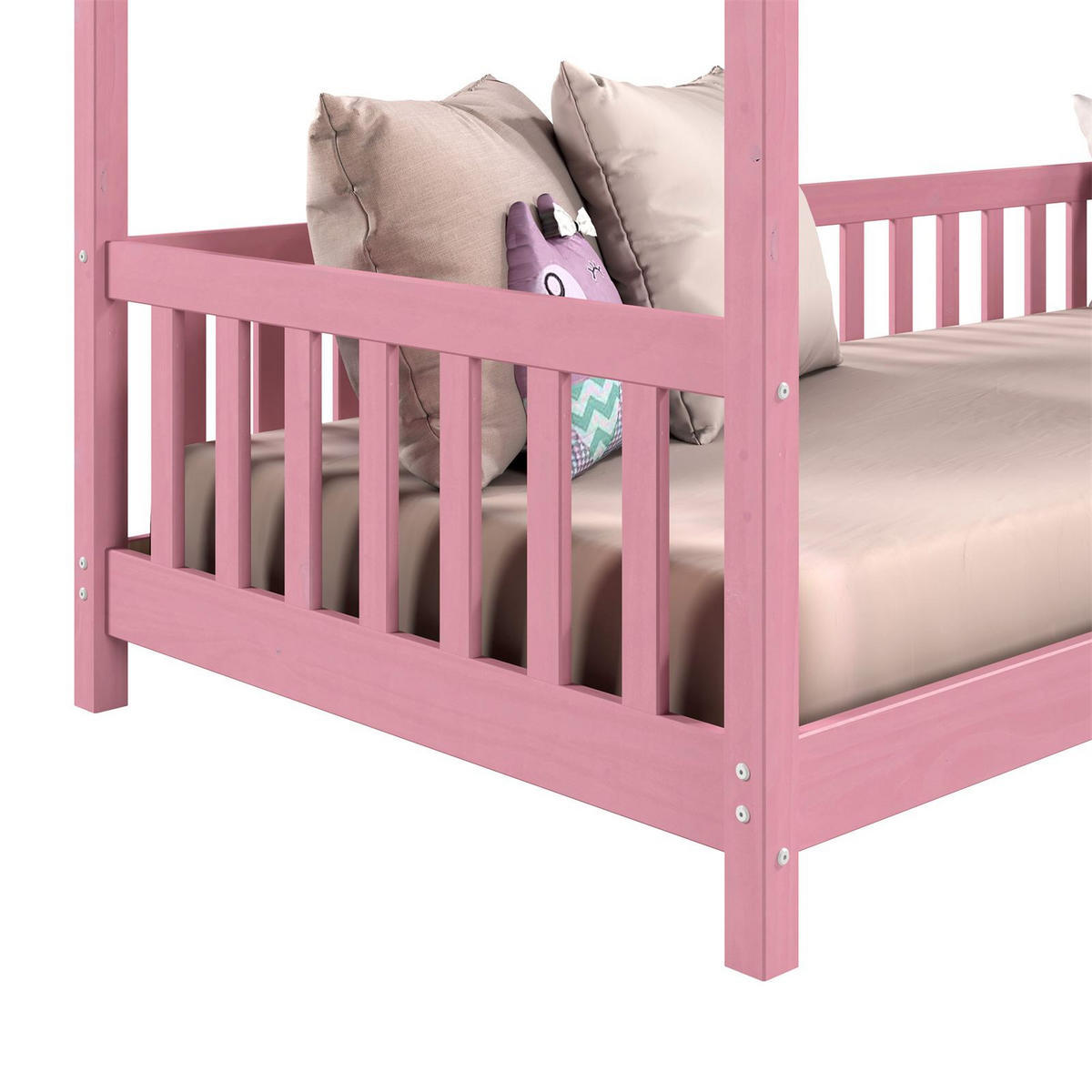 HAUSBETT NINA 90X200 CM - Rosa, Holz (96/135/206cm) - IDIMEX