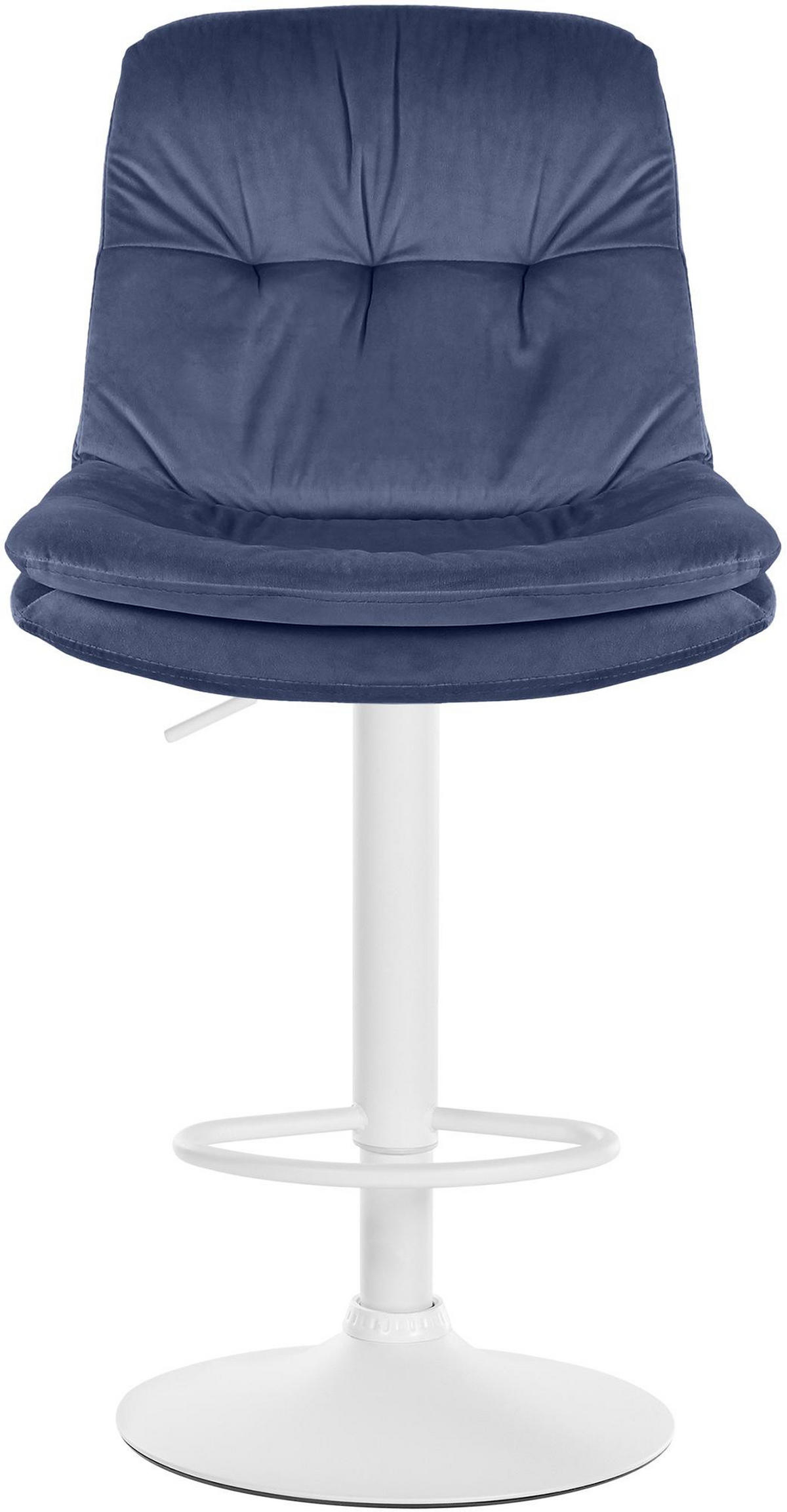 BARHOCKER Samt blau - Blau/Schwarz, Textil (46/94/54cm) - CLP