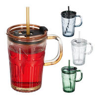 4XTRINKGLÄSER - Multicolor, Glas/Kunststoff - Relaxdays