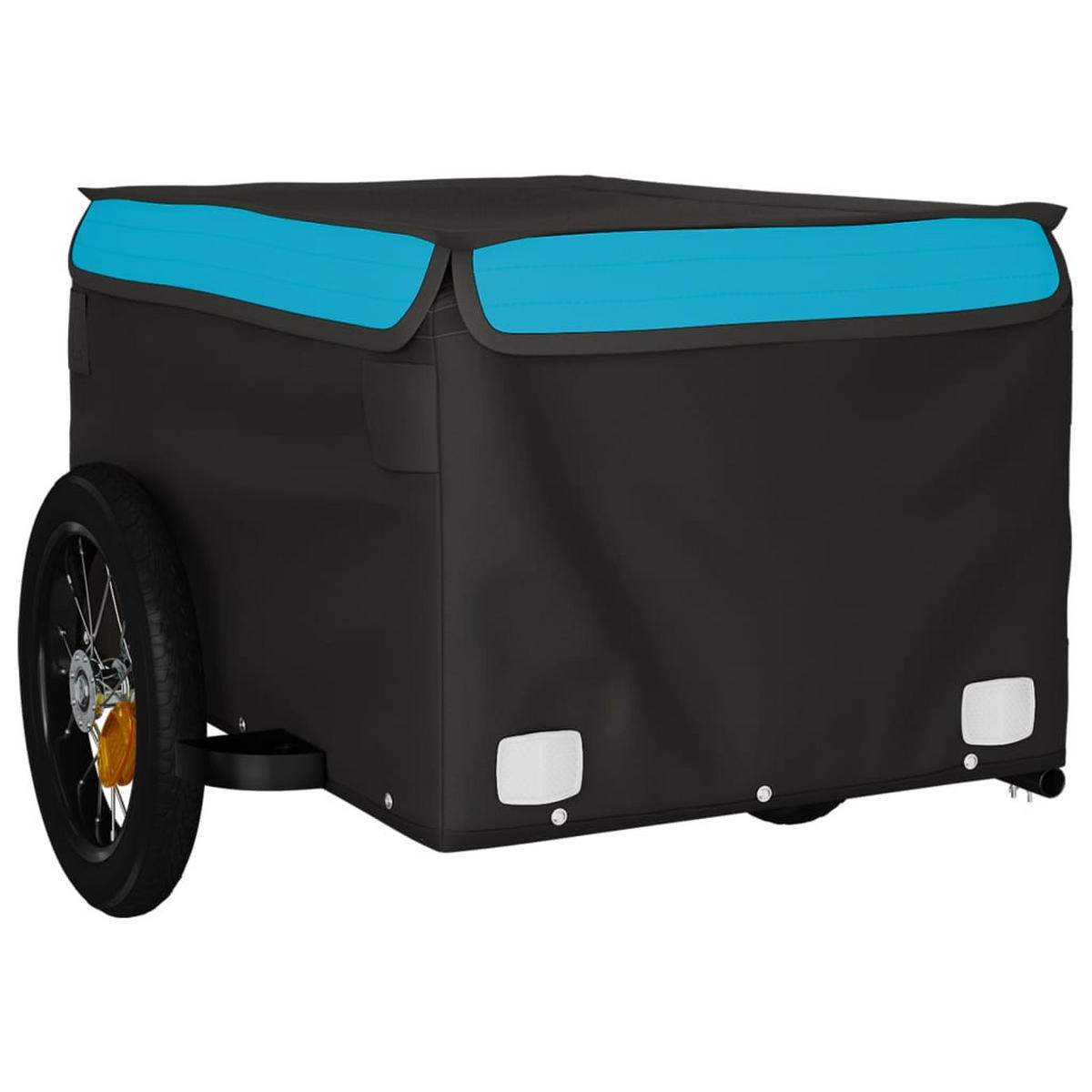 FAHRRADANHÄNGER Schwarz Und Blau 30 Kg Eisen - Blau, Metall (54/44/120cm) - vidaXL