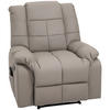 MASSAGESESSEL Elektrisch Fernsehsessel mit Liegefunktion 8 Massagepunkte Grau - Grau, Kunststoff/Metall (99/99/94cm) - HOMCOM