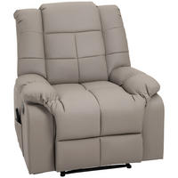 MASSAGESESSEL Elektrisch Fernsehsessel mit Liegefunktion 8 Massagepunkte Grau - Grau, Kunststoff/Metall (99/99/94cm) - HOMCOM