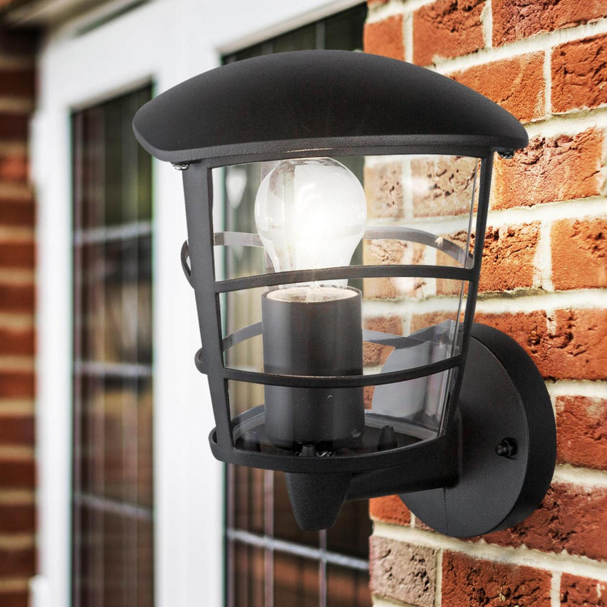 AUSSENLEUCHTE Aluminium Schwarz OMERO 2er Set - Schwarz, Metall (19.5/16.5/22.5cm) - Globo Lighting