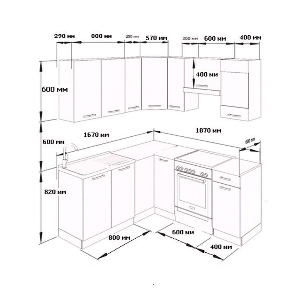 ECKKÜCHE Rick Weiß/Edelgrau 187 x 167 cm , AP Marmor mit LED-Leisten - Braun/Weiß, Holzwerkstoff (187/81.6/60cm) - Vicco