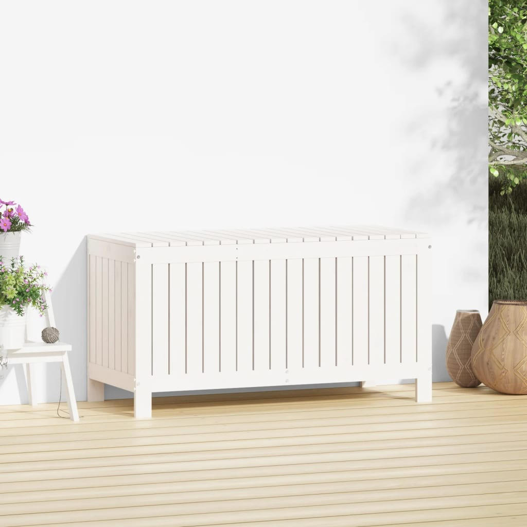 Thumbnail - furnicato Gartentruhe, Weiß, Holz, Rechteckig, 115x60x49 cm, Aufbewahrung & Schutzhüllen