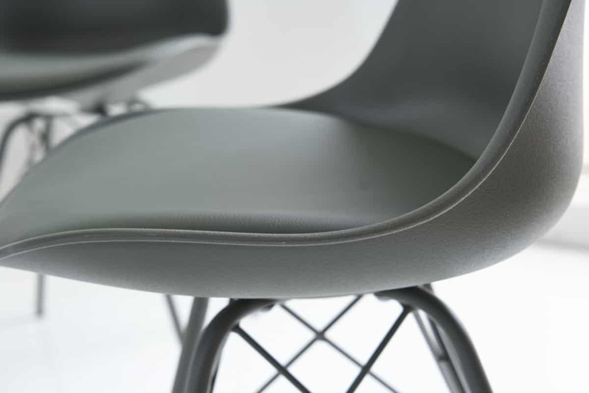 STUHL SCANDINAVIA MEISTERSTÜCK Kunstleder Grau 85 cm - Grau, Kunststoff/Metall (49/85/54cm) - riess-ambiente