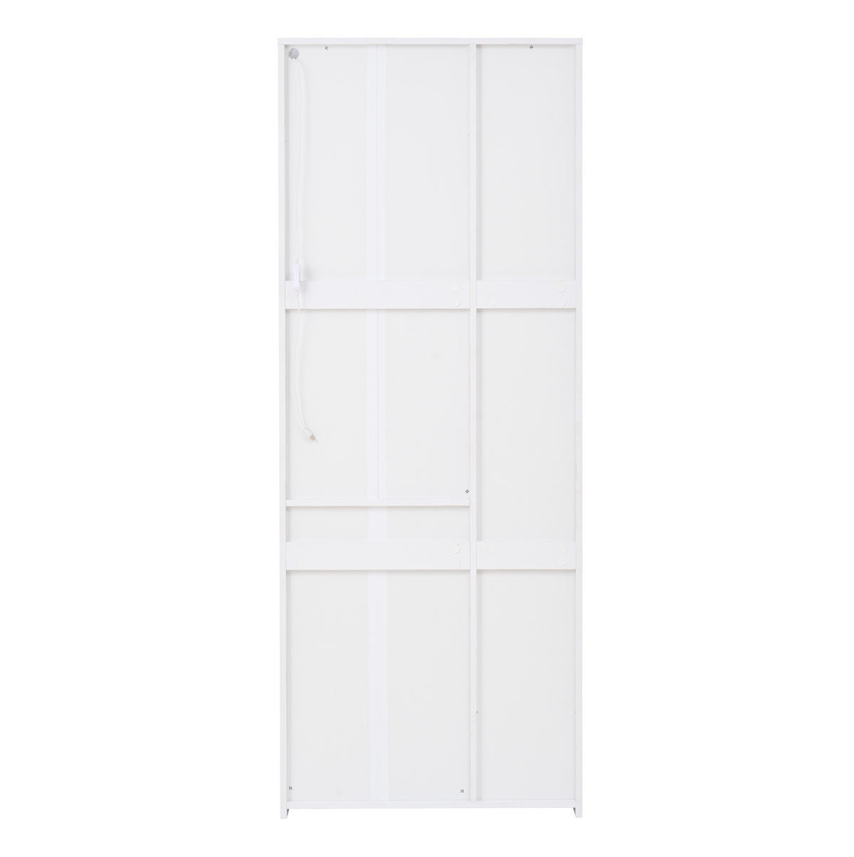 VITRINA 70/35/180 cm bijela od iverice s LED rasvjetom i ladicom - bijela, drvni materijal (70/180/35cm) - OKWISH