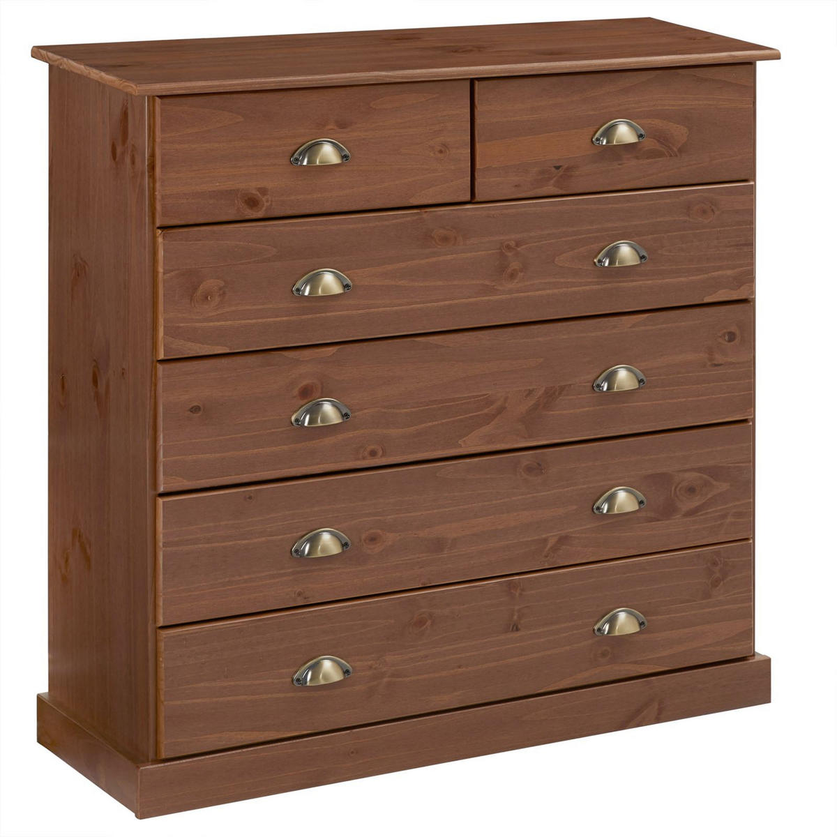 KOMMODE PARIS - Kastanienfarben, Holz (91/95/39cm) - IDIMEX