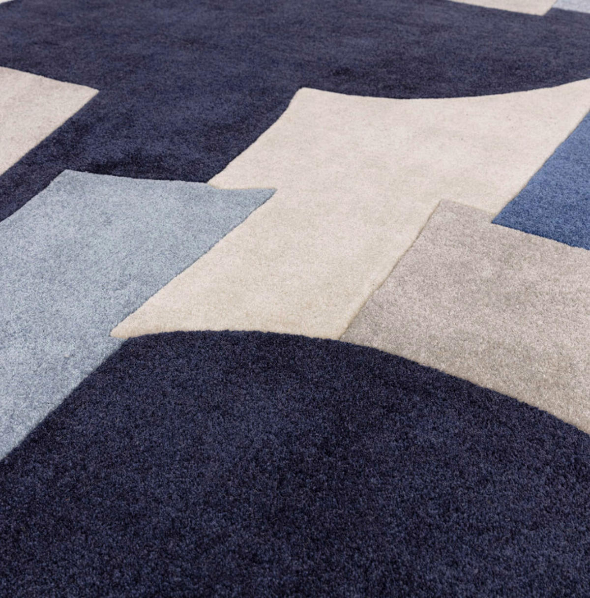TEPPICH modern Design SEGGY Blau 120 x 170 cm - Blau, Textil (120/170cm) - Novatrend