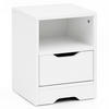 NACHTTISCH Modern Schublade Ablage Kratzfest ILM, Weiß 31x31x43 cm - Weiß, Holz (31/43/31cm) - KADIMA DESIGN