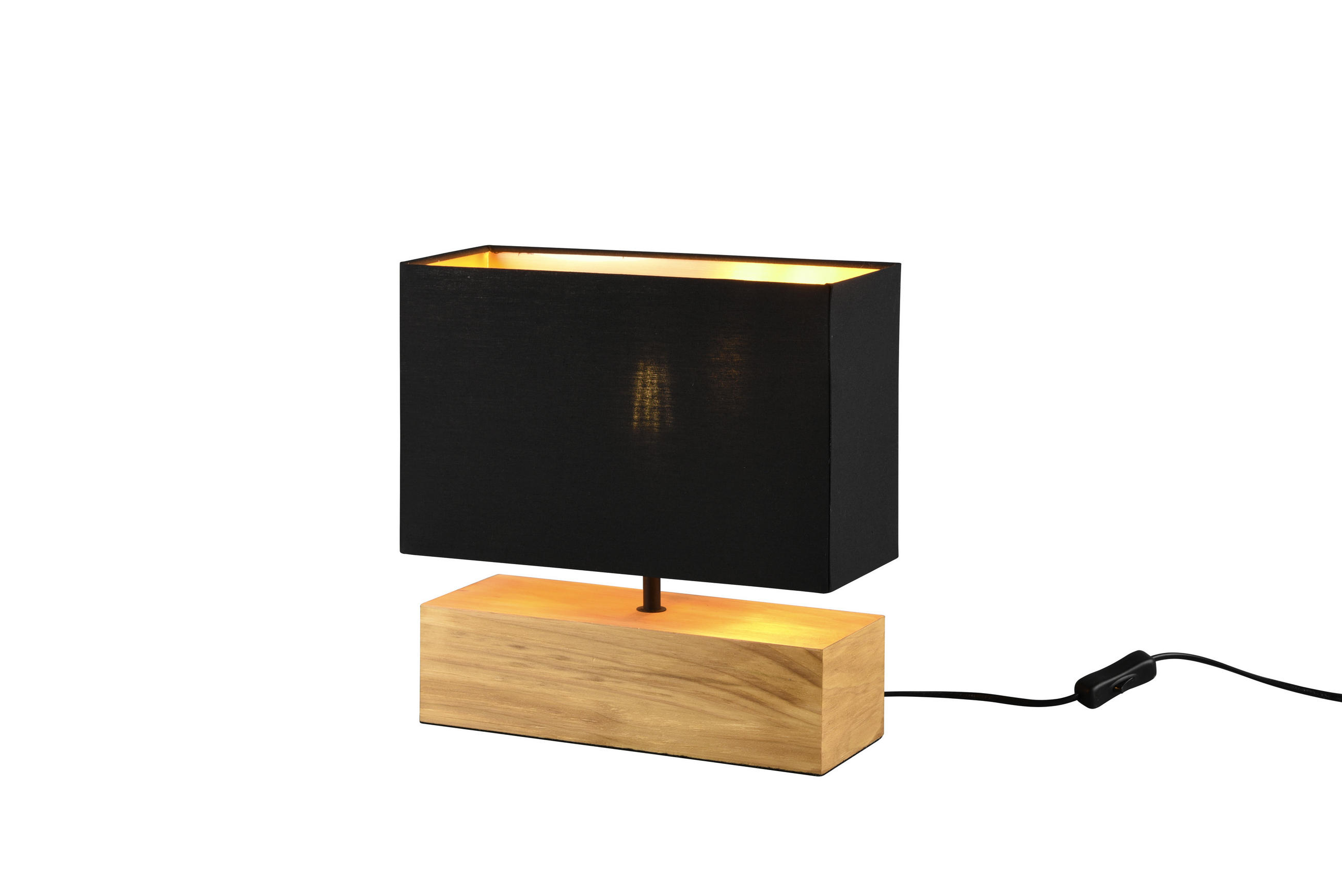TISCHLAMPE WOODY - - 0/0/30.5 cm - Schwarz, Holzwerkstoff (30/30/30.5cm) - Trio Leuchten