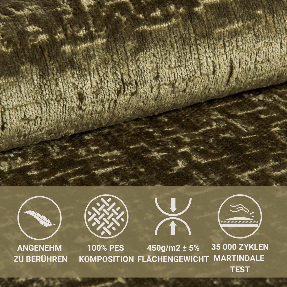 KONTINENTALBETT Ardis Olivenfarbe 140/200 cm mit Matratze und Topper - Schwarz/Olivgrün, Holz/Holzwerkstoff (140/200cm) - Maison de Reve