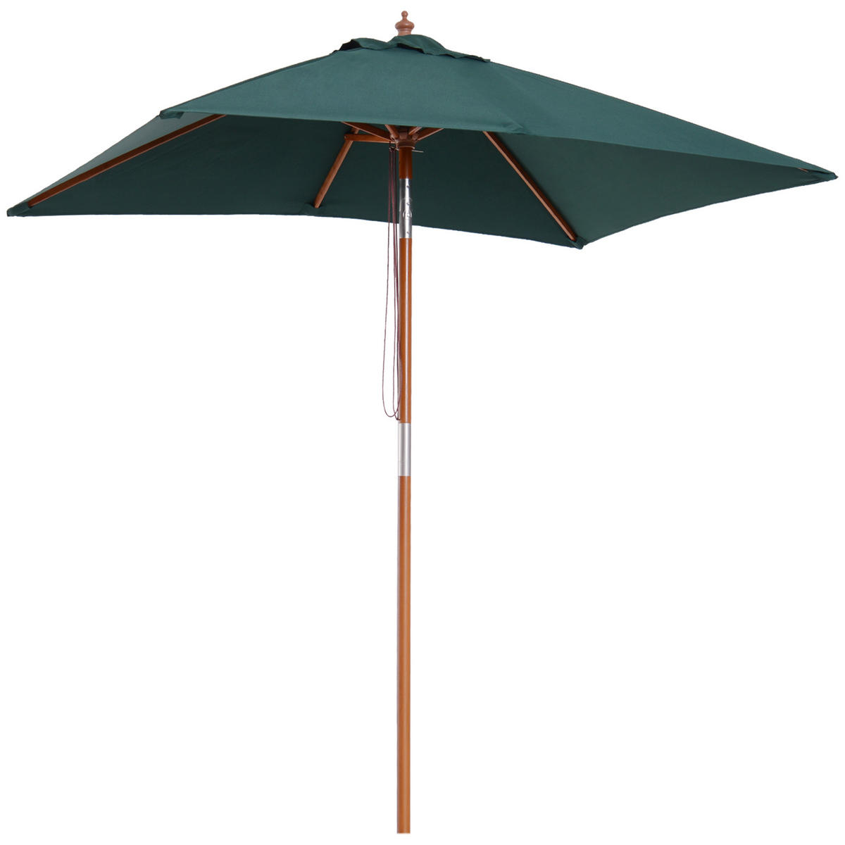 SONNENSCHIRM DE-05590 Knickbar, rechteckig, 3-stufig Grün - Grün, Holz (150/200cm) - ComfortXL