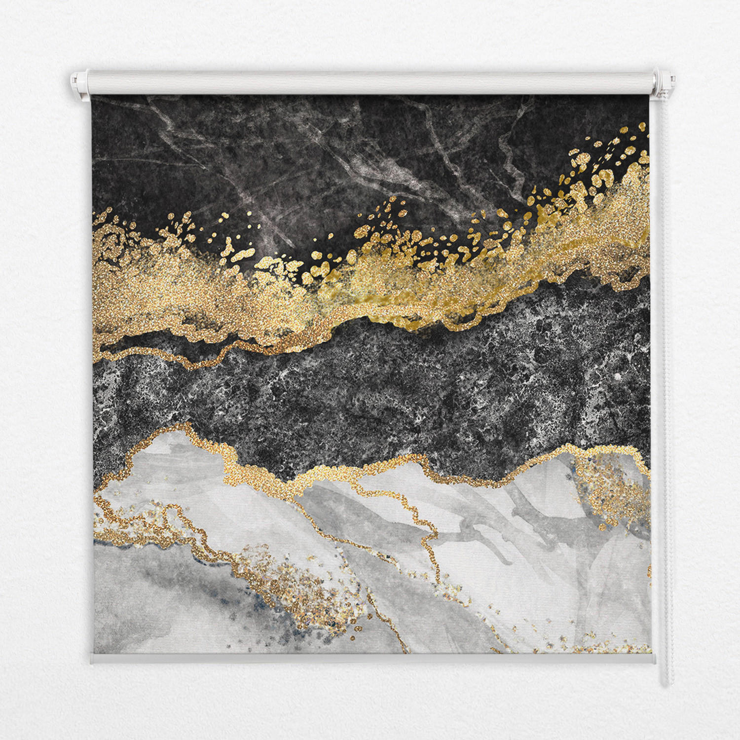 INNENROLLO - Fensterrollo - Rollo - 150x140 cm - Marmor - Weiß, Kunststoff (150/140/0.5cm) - TULUP