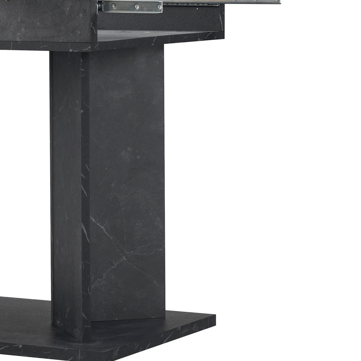 ESSTISCH VIVIAN 120-160/80/76 cm - Wildeiche/Anthrazit, Holzwerkstoff (80/120/76cm) - B&D Home