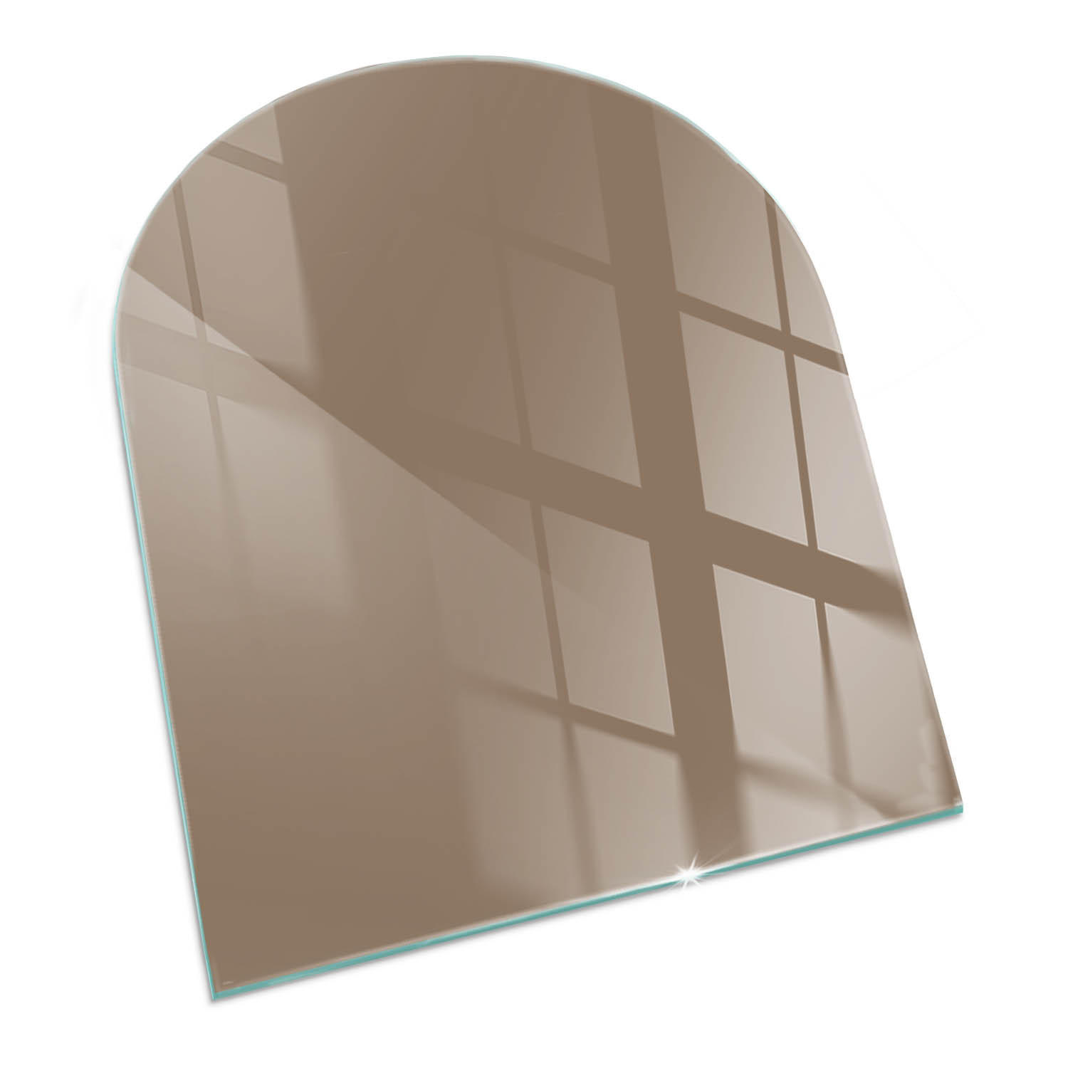 GLASPLATTE für Kamin 80x70 cm Braun - Braun, Glas (80/70/0.4cm) - ArtPrintCave