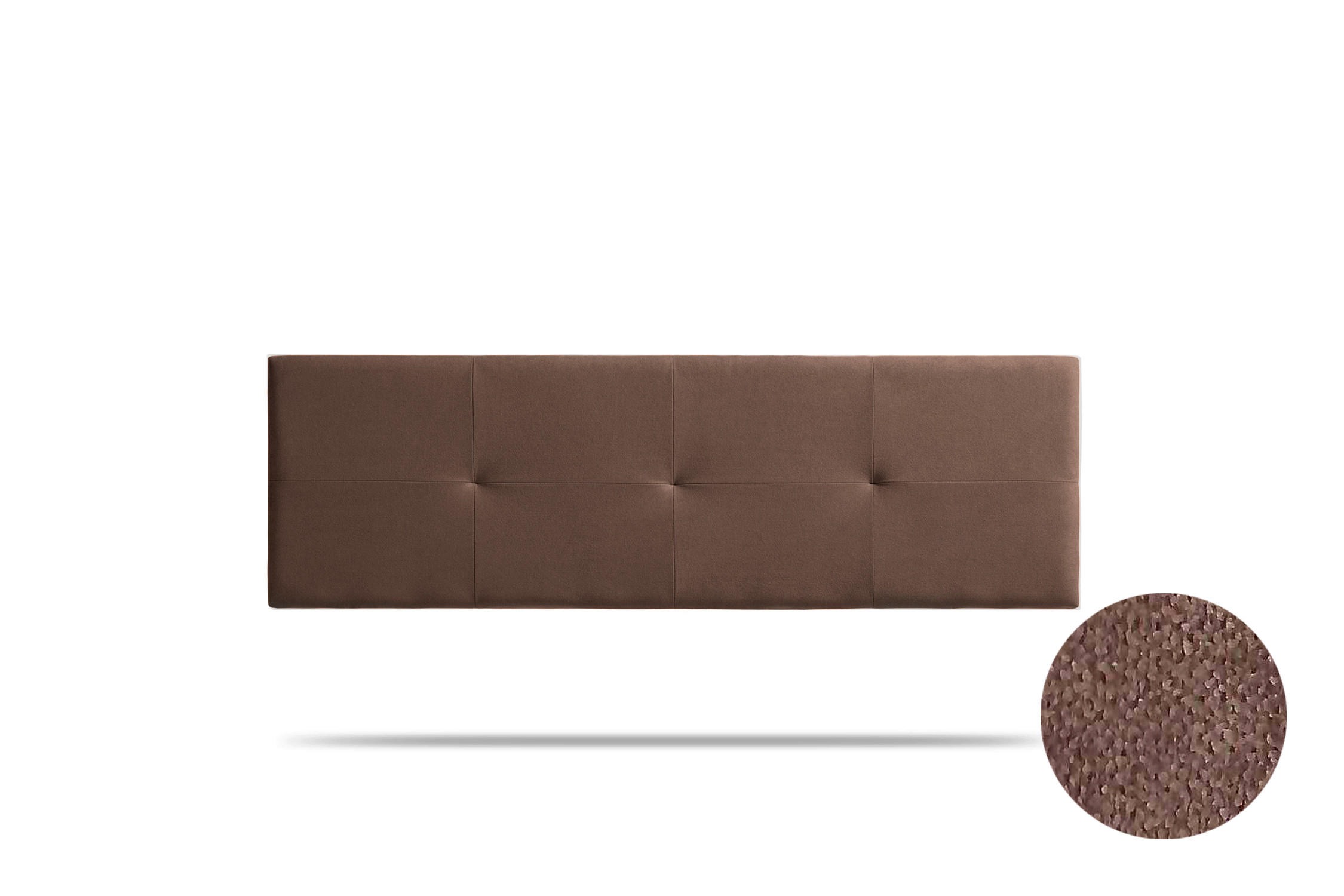 KOPFTEIL gepolstert ALTEA Aqualine 170x50x5 cm - Schokolade - Moonia - Dunkelbraun, Holz (170/5/50cm)