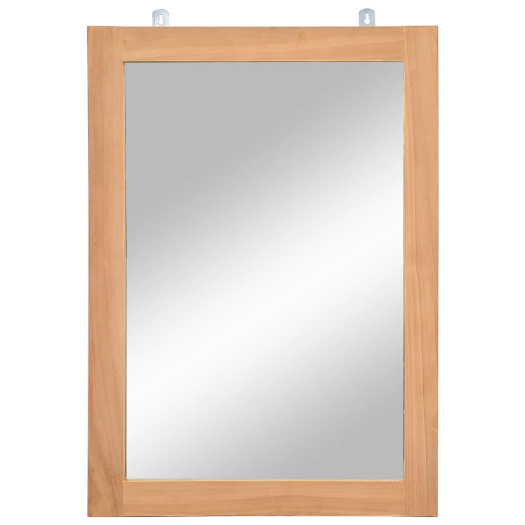 WANDSPIEGEL Teak Massiv 50x70 cm - Braun, Holz (50/70/1cm) - furnicato