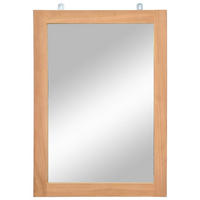 WANDSPIEGEL Teak Massiv 50x70 cm - Braun, Holz (50/70/1cm) - furnicato