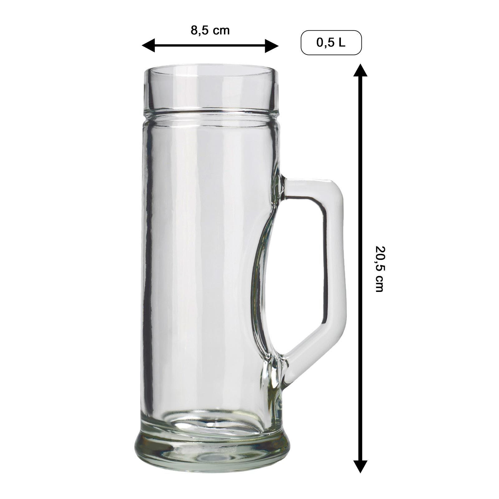 BIERKRÜGE Premium transparent 500 ml 6er Set - Transparent, Glas (0.5L) - Stölzle Lausitz