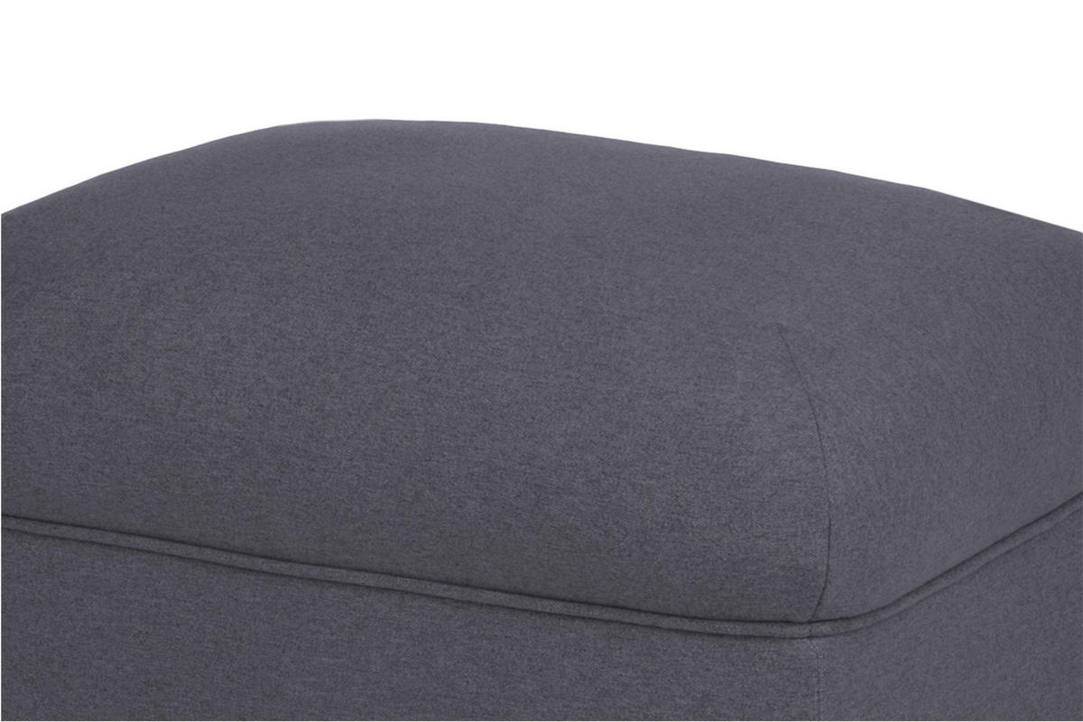 SITZHOCKER MILES Pouffe - Schwarz/Grau, Holzwerkstoff/Textil (55/42/40cm) - KONSIMO®