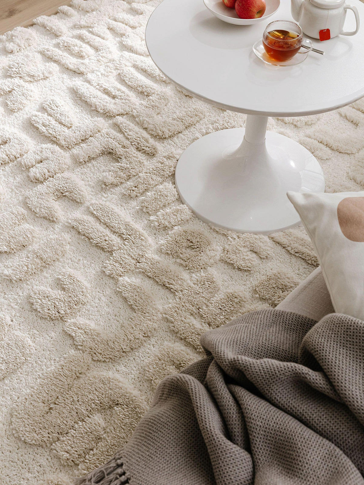 HOCHFLORTEPPICH Tibo Cream/Beige 160x230 cm - Creme, Textil (160/230cm) - benuta Pop