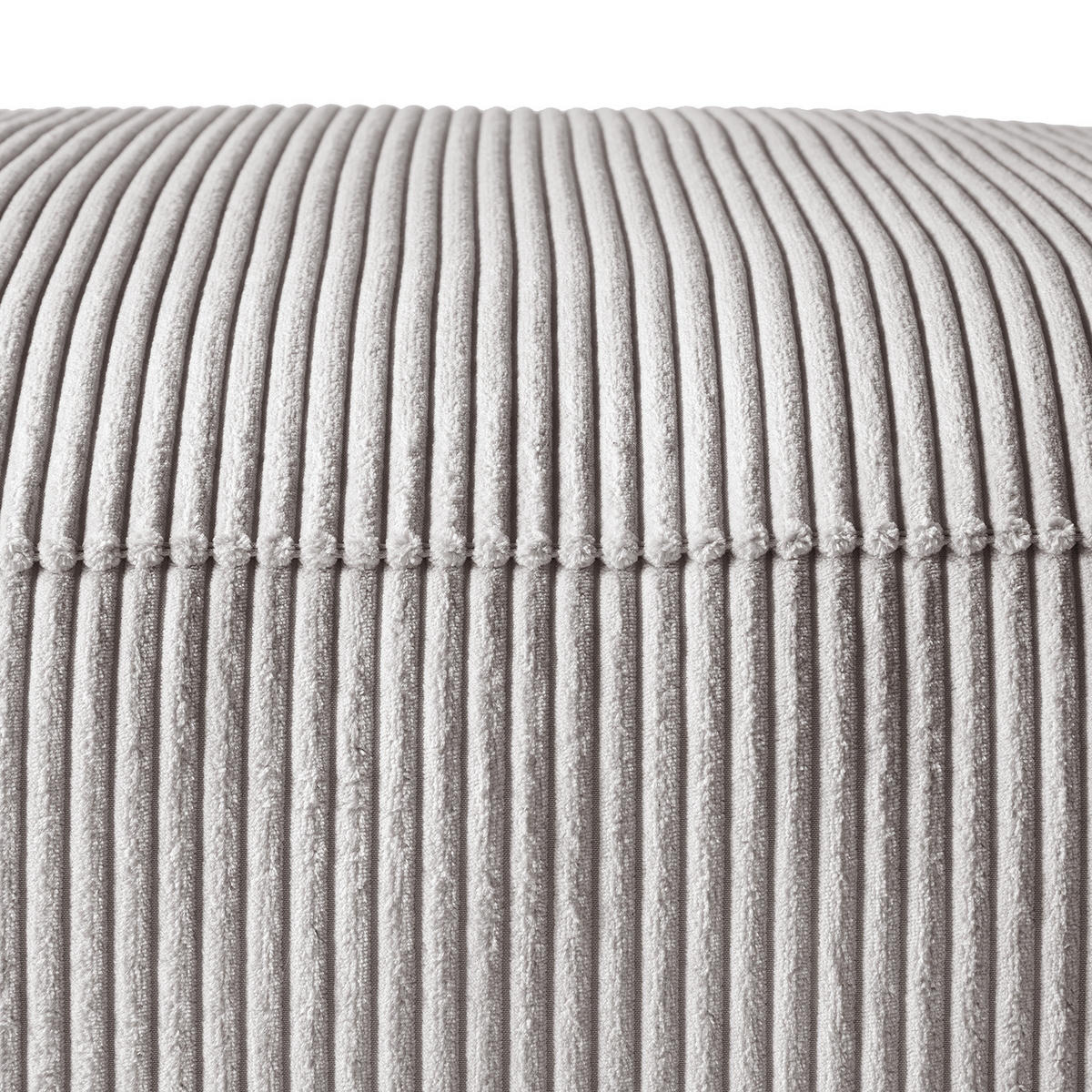 POLSTERHOCKER - Hellgrau/Schwarz, Kunststoff/Textil (92/42/92cm) - home24