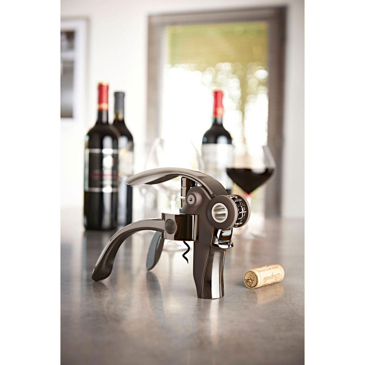 KORKENZIEHER Baltaz Basalt mit Kapselschneider - Grau, Metall (6cm) - PEUGEOT