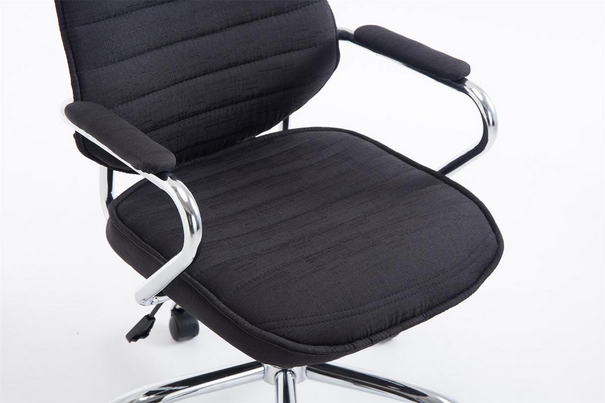 BÜROSTUHL Rocket Stoff, Schwarz - Schwarz, Textil/Metall (60/128/67cm) - TPFLiving