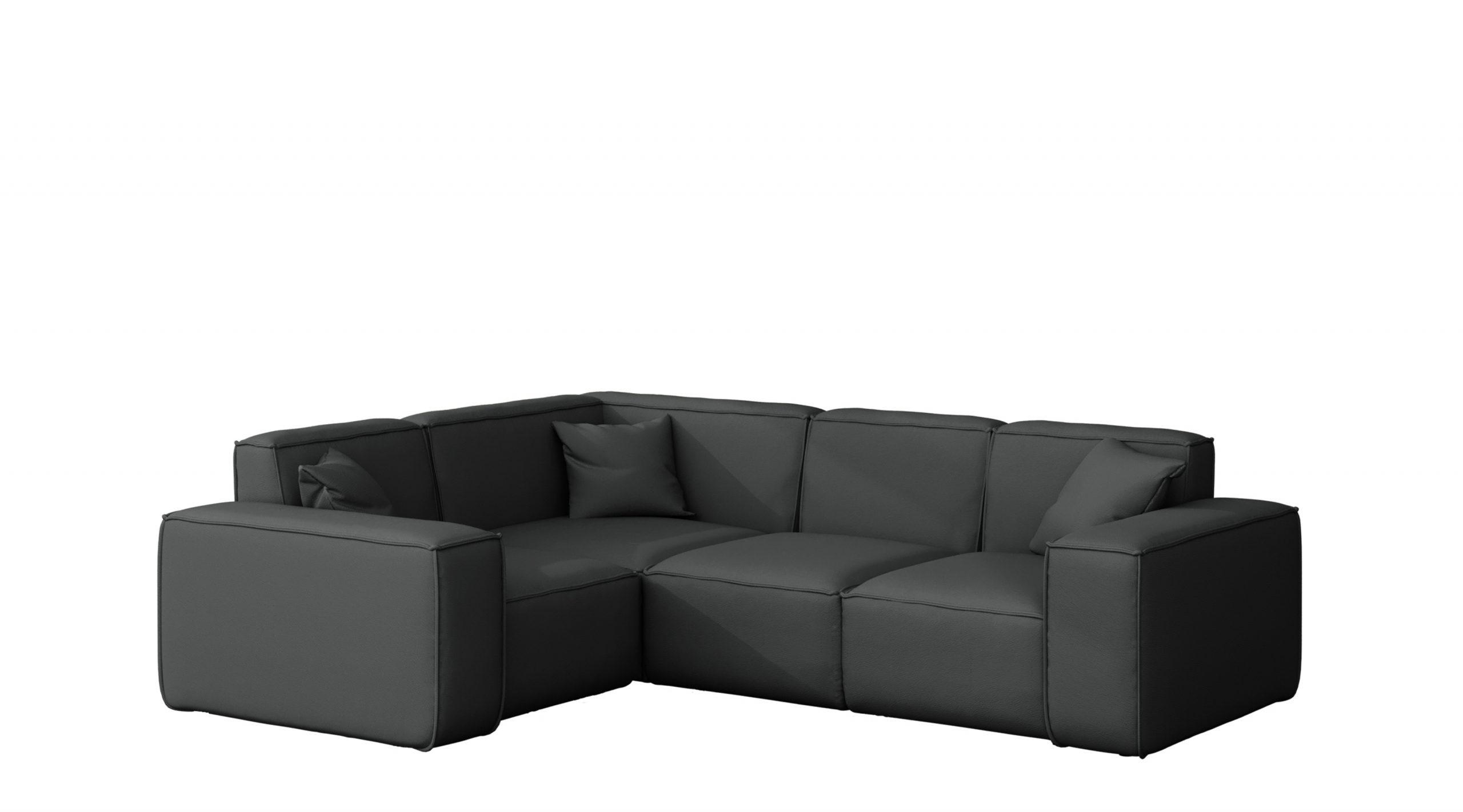 GARTENECKSOFA L-form MALIBU Stoff Odyssey Anthrazit Links - Anthrazit, Holz (181/73/246cm) - Kaiser Möbel
