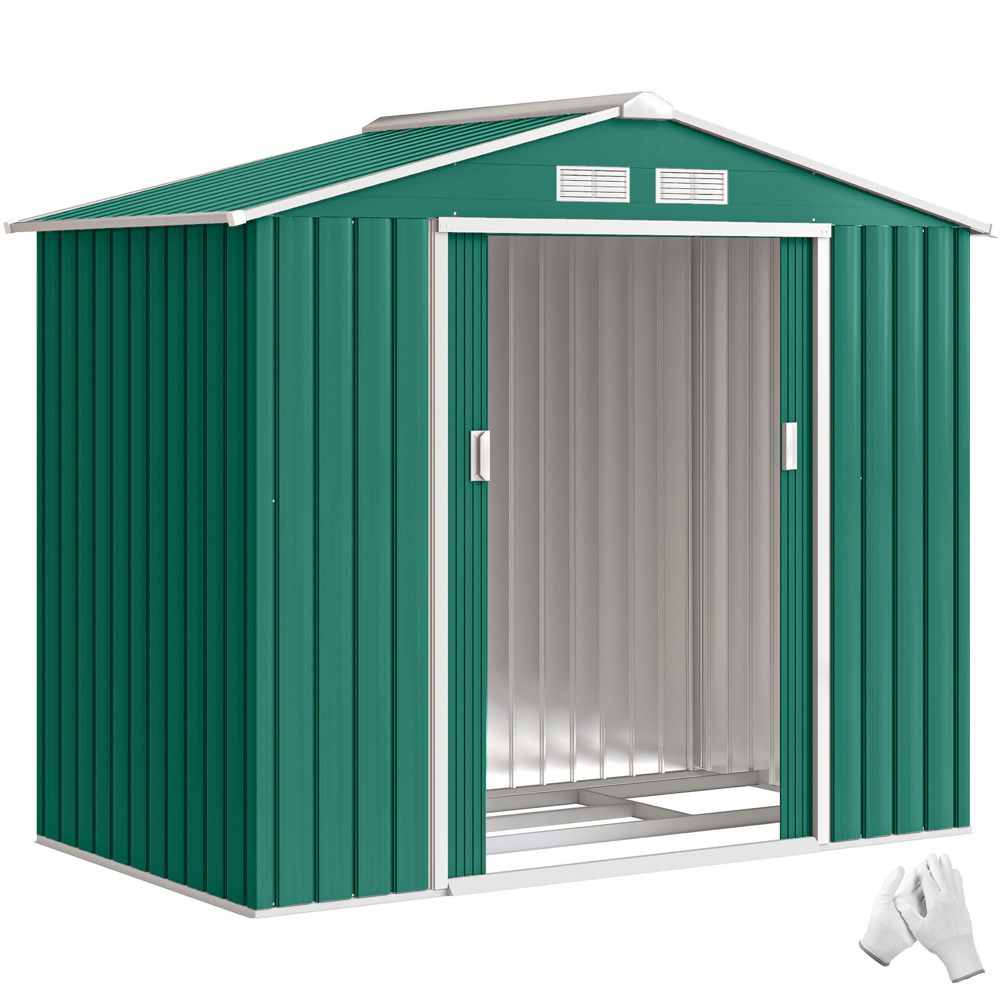 GARTENHAUS Grun 1 Stück - Grün, Kunststoff/Metall (130/185/213cm) - GiPP