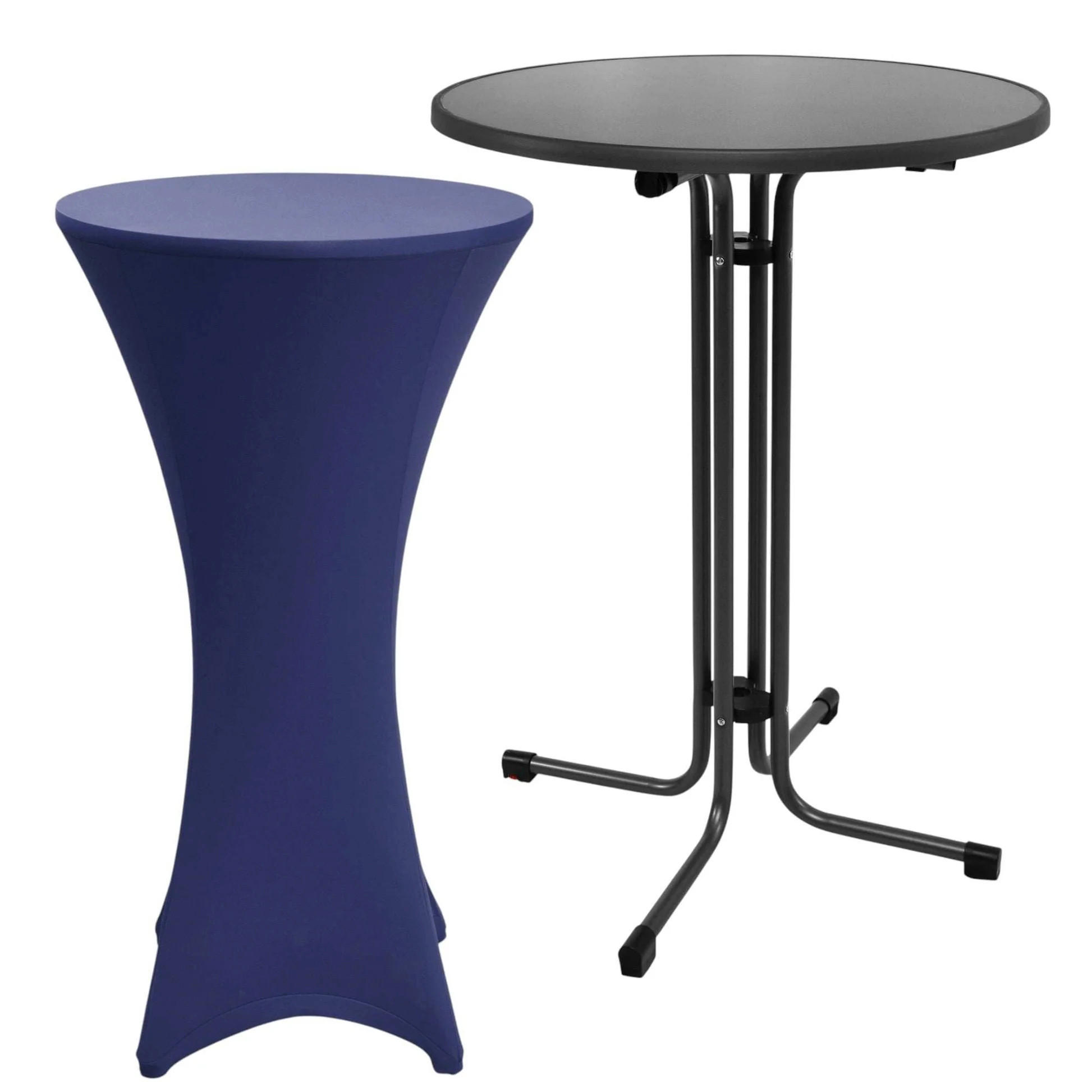 Beautissu Stehtisch Blau 70x110x70 cm