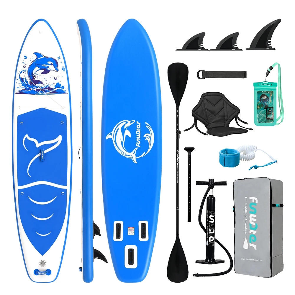 STAND-UP PADDLE BOARD SUPFW49A(350×84×15CM) - Blau, Kunststoff (84/335cm) - Kaket