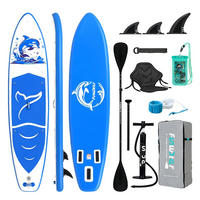 STAND-UP PADDLE BOARD SUPFW49A(350×84×15CM) - Blau, Kunststoff (84/335cm) - Kaket