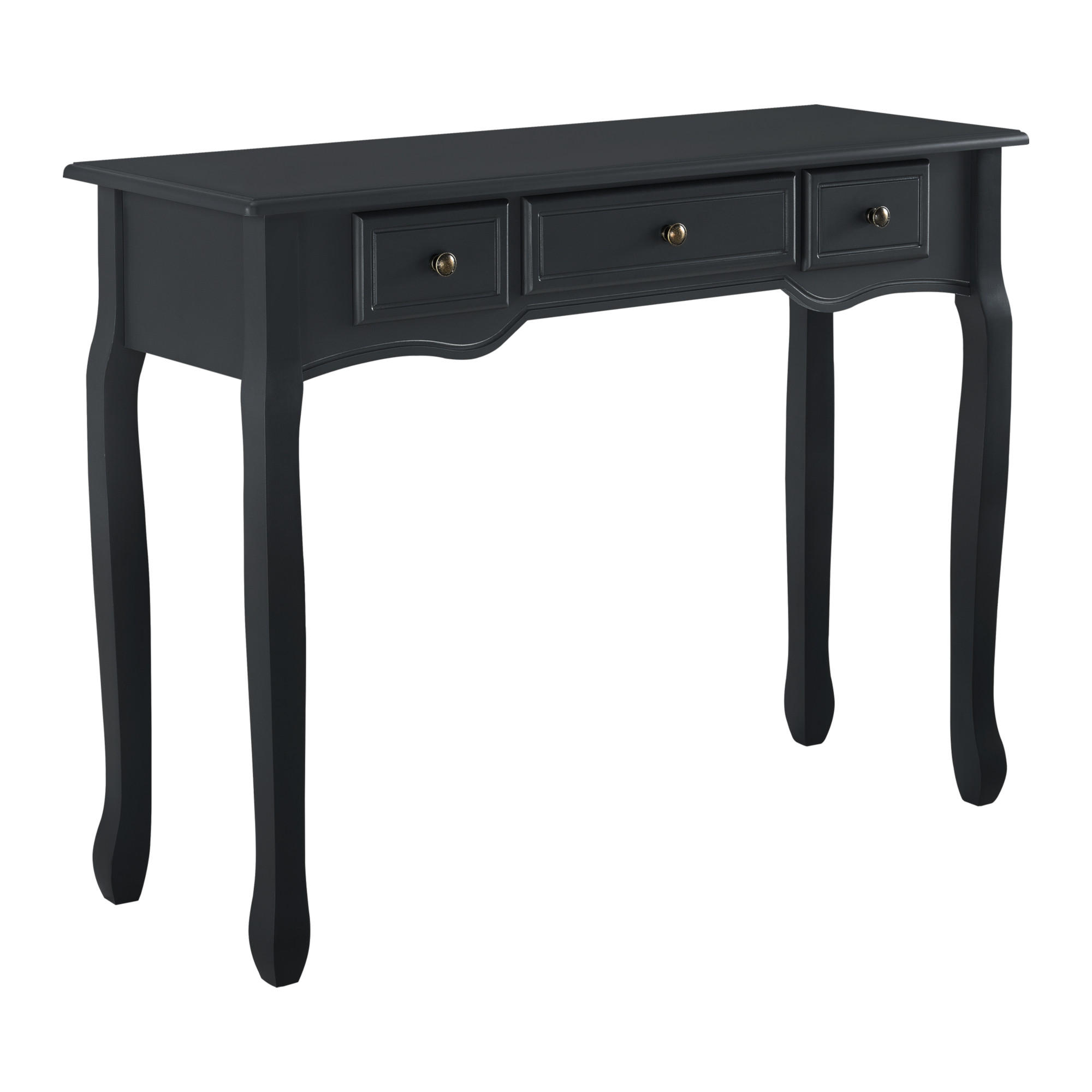 KONSOLENTISCH Hirschhorn - Schwarz, Holzwerkstoff (35/100/78cm) - [en.casa]