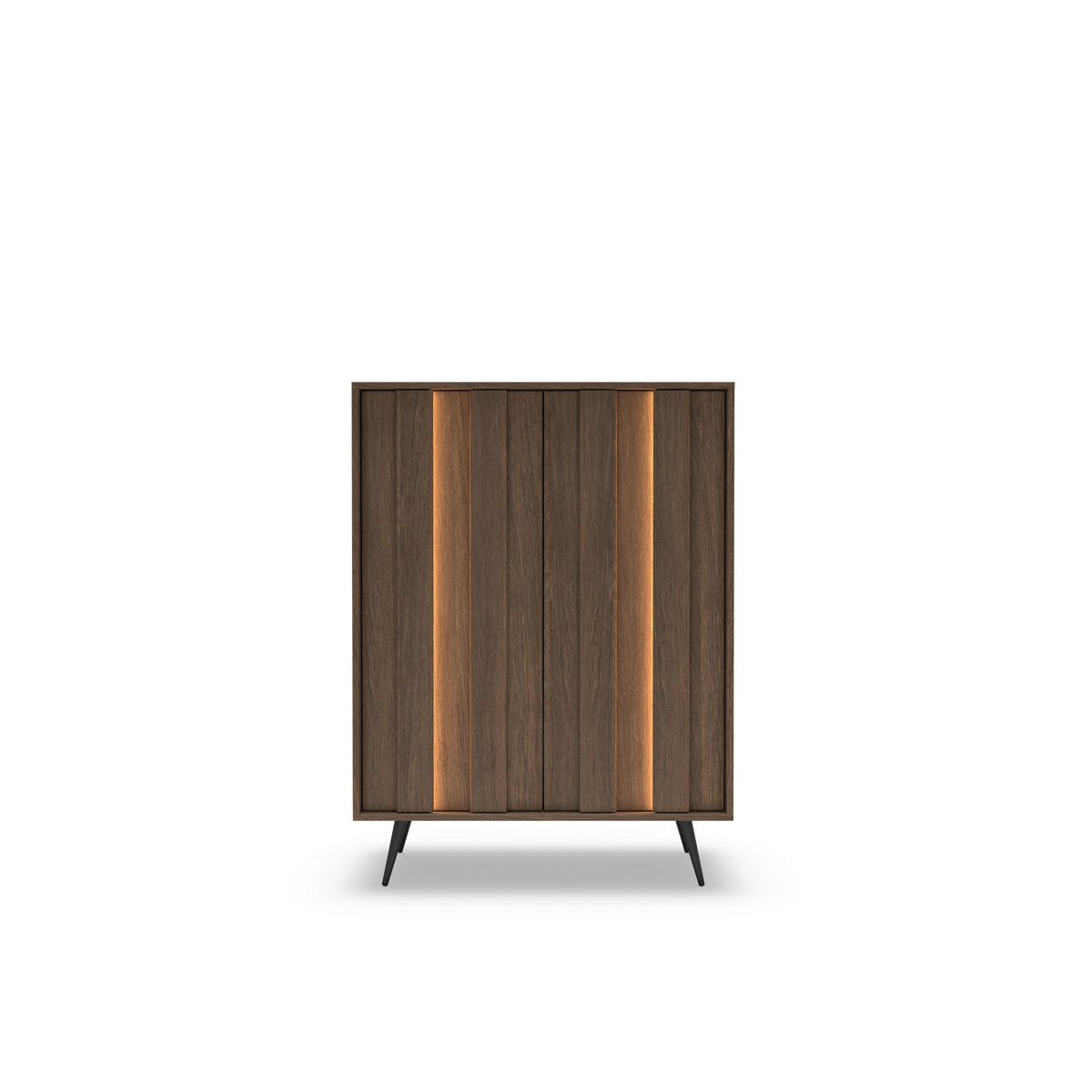 KOMMODE DAVANTI 93,5/125,6/40cm mit Schubladen 2 Türen Eichefarben - Eichefarben, Holzwerkstoff (93.5/125.6/40cm) - MASSENO