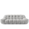 EINZELSOFA VENA Bouclé, Hellgrau - Hellgrau, Holz/Textil (225/72/105cm) - KONSIMO®