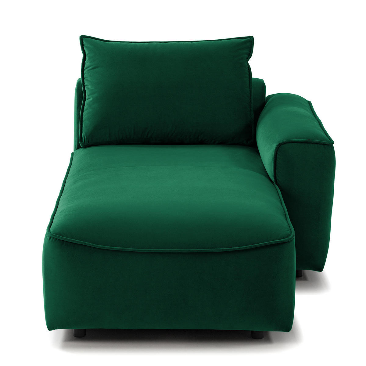 MODULLONGCHAIR - Dunkelgrün, Holz/Textil (170/82/105cm) - home24