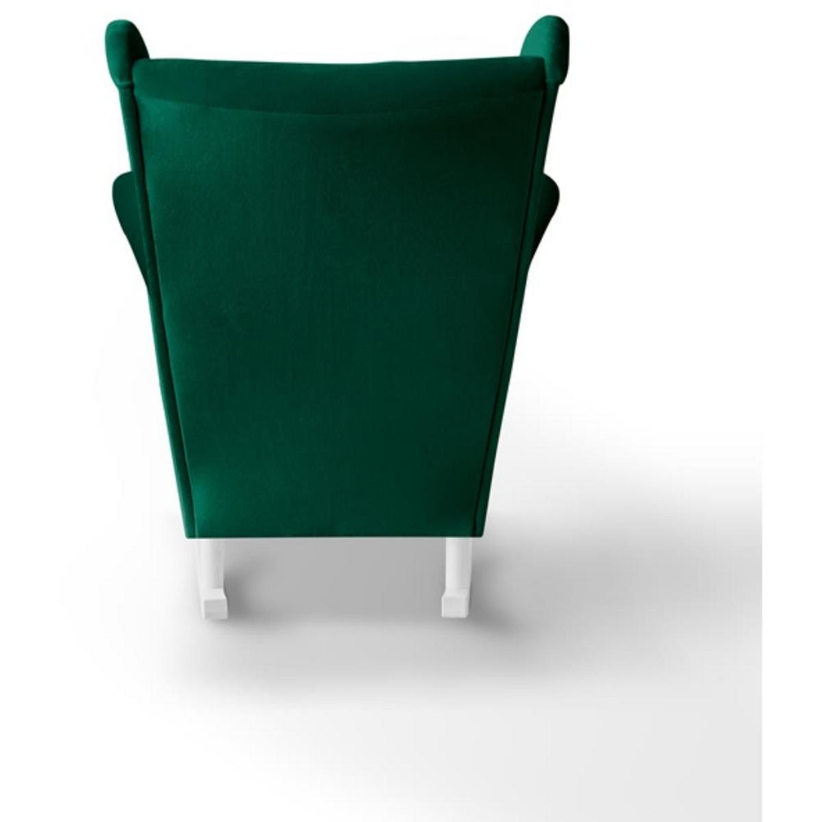 SCHAUKELSTUHL Fabio grün mit Weiß Beinen - Dunkelgrün/Weiß, Textil (82/103/108cm) - Beautysofa