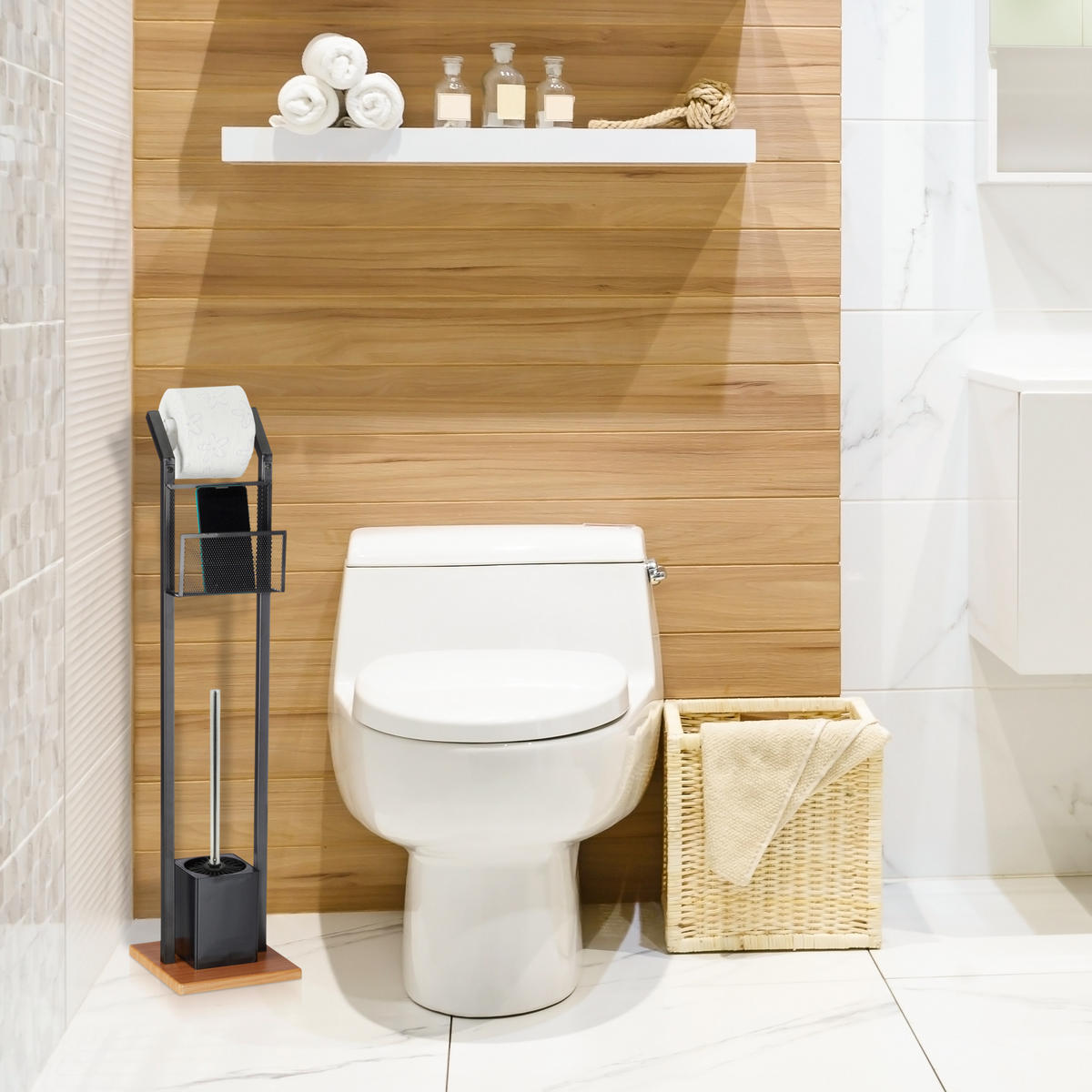 2XTOILETTENBÜRSTE - Multicolor, Kunststoff/Metall (8/36cm) - Relaxdays