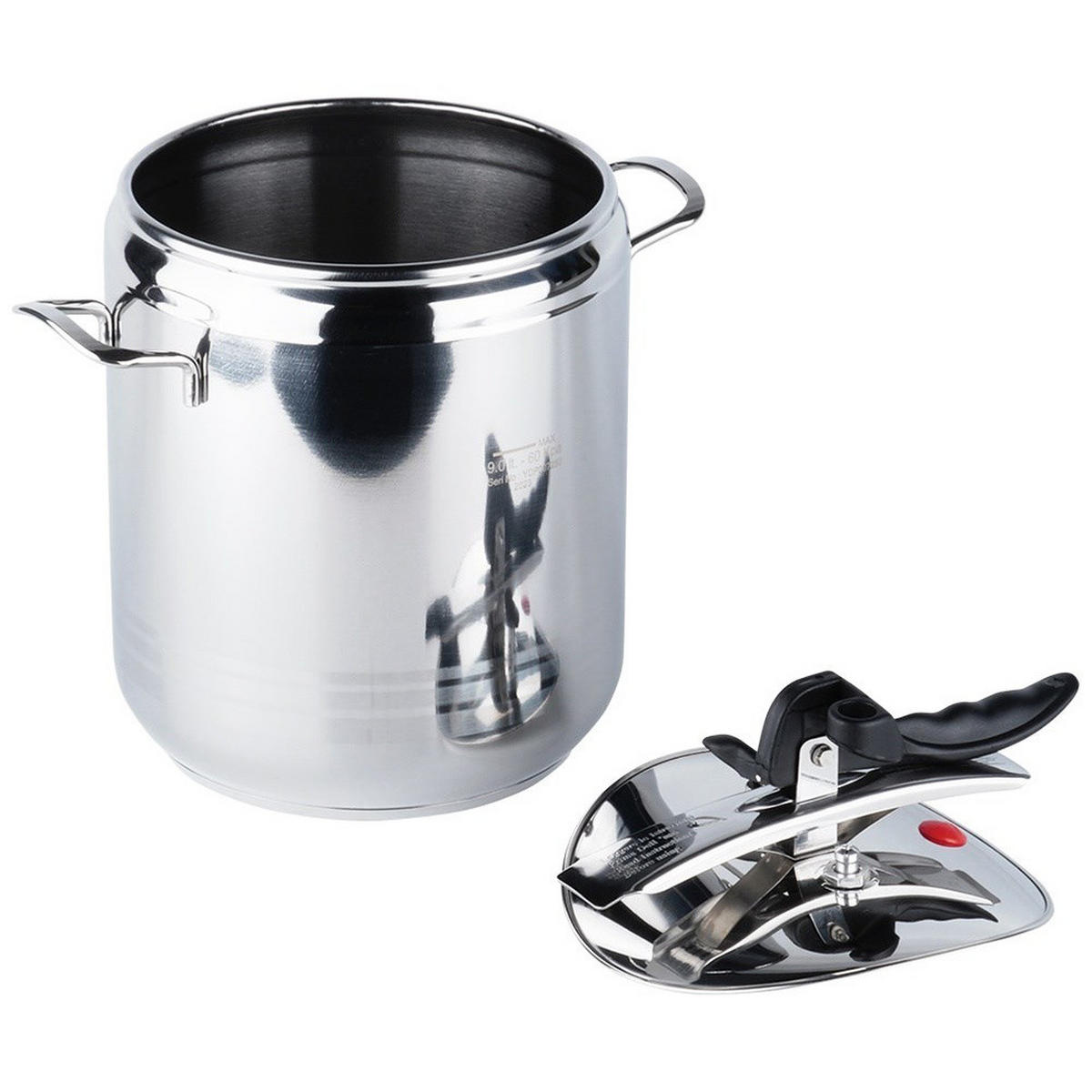 SCHNELLKOCHTOPF Profi silber - Silberfarben, Metall (9L) - Orion 
