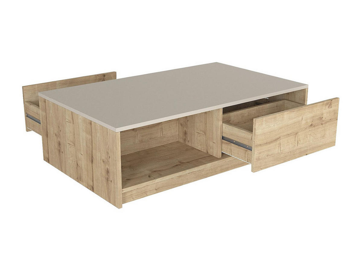 COUCHTISCH - 120 cm x 73.2 cm - holz - beige, naturfarben hell Zefyna - Beige/Naturfarben, Holz (73.2/120/36.8cm) - Vente-Unique