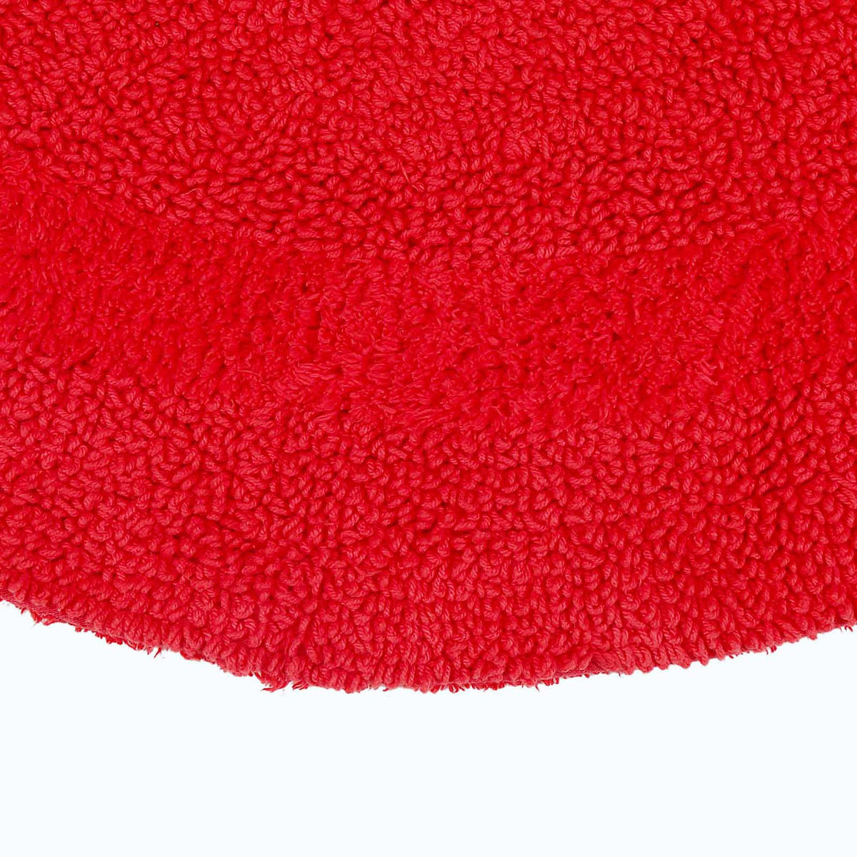 BADEMATTE 80 cm rund, 100% Baumwolle, wendbar - Rot, Textil (80/80cm) - Homescapes