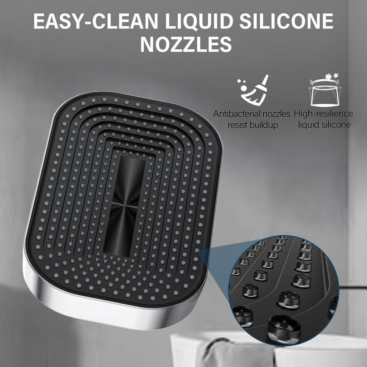 REGENDUSCHE 13 Zoll Chrom 360° verstellbar - Silberfarben, Metall (20/12.7/32cm)