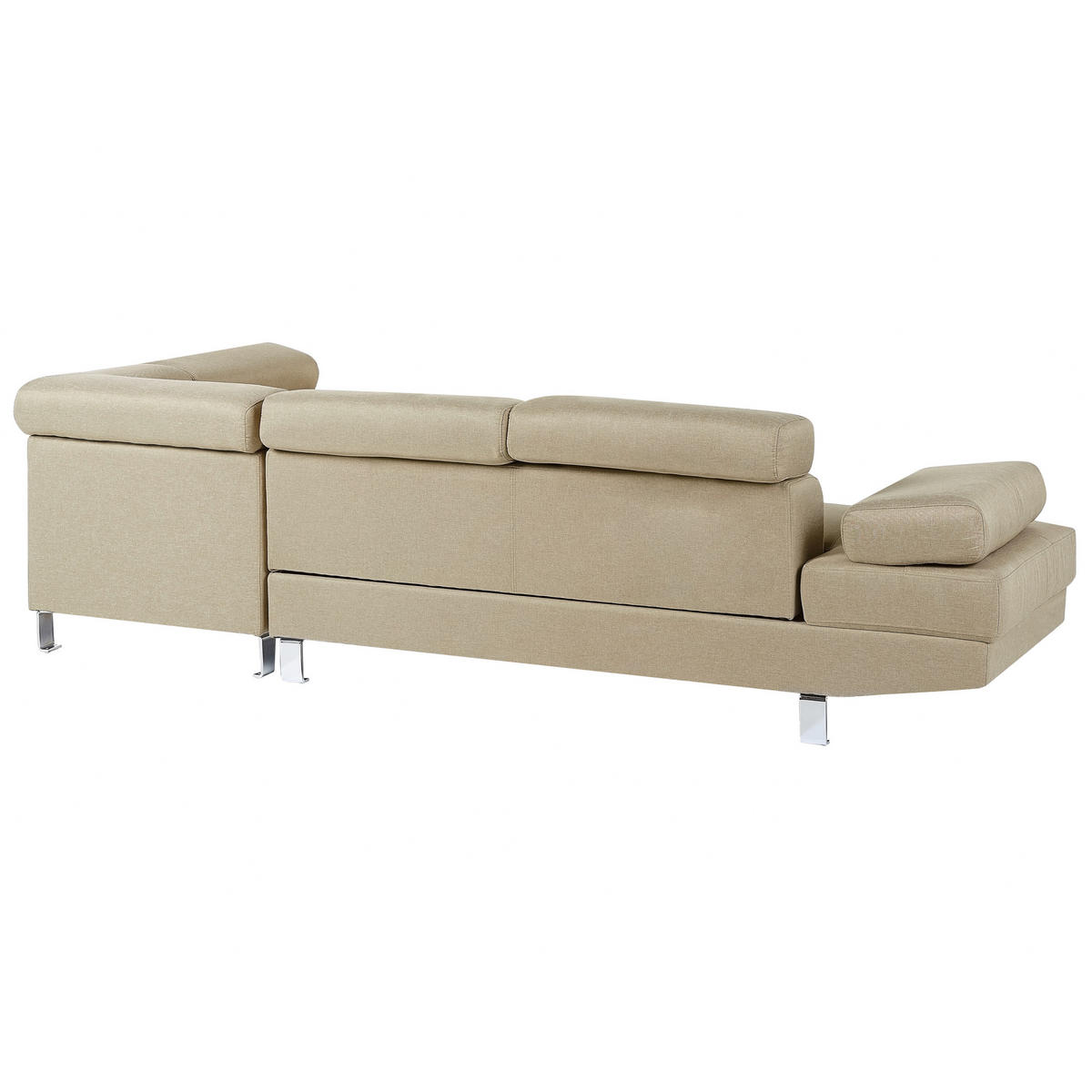 5-SITZER-ECKSOFA Polyester Beige Norrea - Beige, Textil (262/169cm) - Beliani